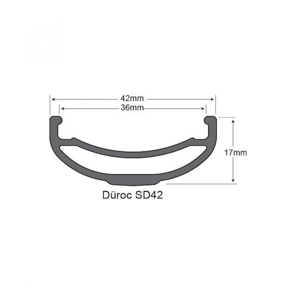 SUNringle Felge Düroc SD42 29" 32 Loch Schwarz - robuste Tubeless-Felge für eMTB & Enduro