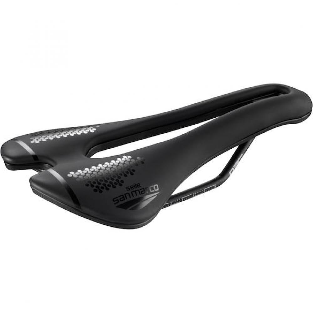 Selle San Marco Sattel Aspide Short Dynamic 139 x 250 mm Schwarz - kurzer Rennradsattel mit Komfort