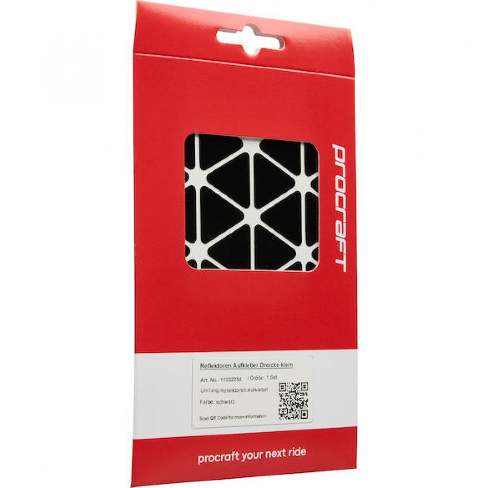 Procraft Reflektoren Sticker Set - Dreiecke Klein Schwarz - mehr Sichtbarkeit & Style