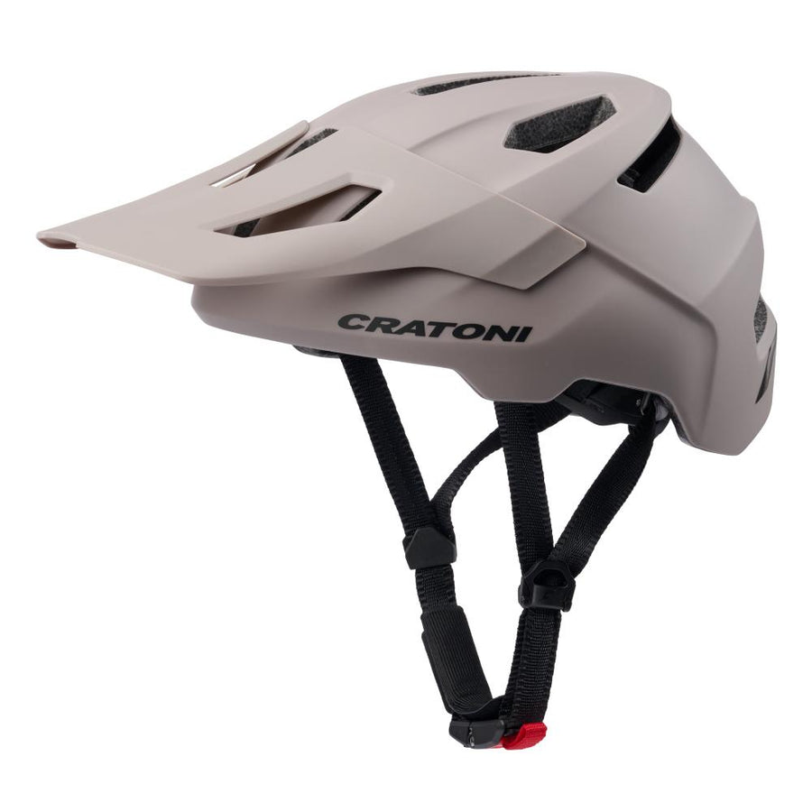 Cratoni WildCat Kinder MTB-Helm darksand matt S-M, 12 Belüftungen, CleanTex Polster, Reflektoren, verstellbares Visier
