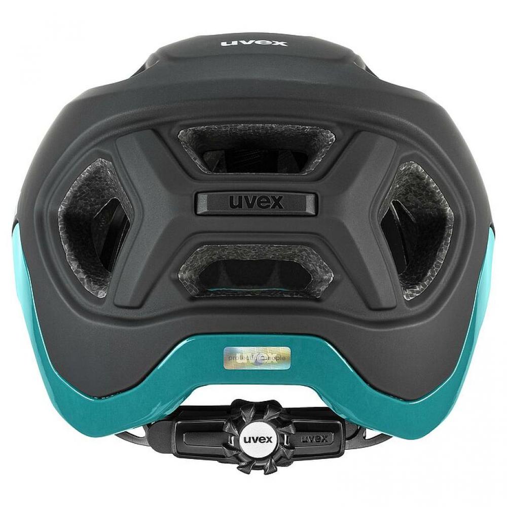 uvex react MTB-Helm black-teal matt 5256 cm - Double Inmold, IAS 3.0, Monomatic, EN 1078