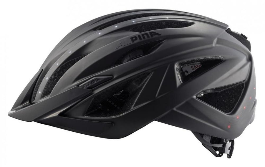 Alpina Fahrradhelm Haga LED schwarz matt 51 bis 56cm