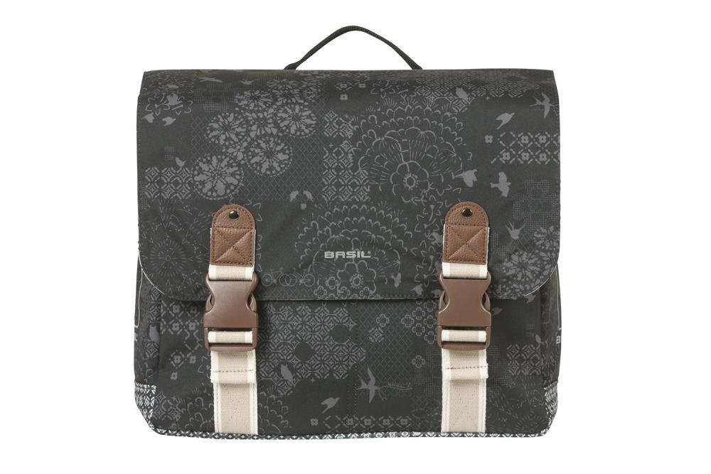BASIL Bohème Double Bag MIK 2.0 - 35 Liter Doppeltasche wasserabweisend mit Reflektion & MIK 2.0-Adapterplatte