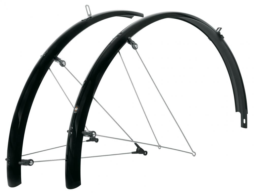 SKS BLUEMELS BASIC Schutzblech-Set 28 Zoll 45 mm schwarz glänzend