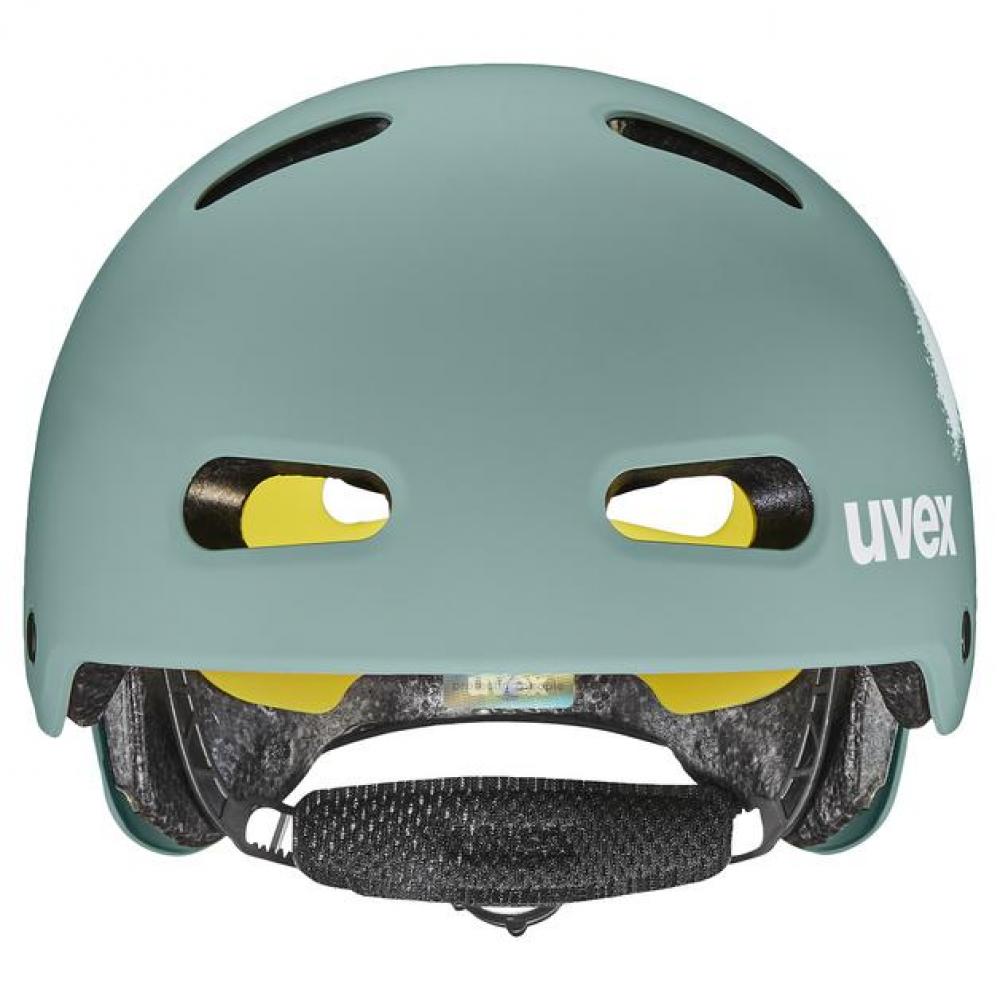 uvex Kid 4 Style MIPS Kinder-Fahrradhelm in mattem Salbeigrün, Größe 55-58.