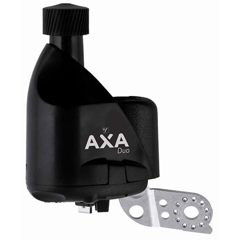 AXA Dynamo Basta Duo, Seitenläuferdynamo rechts, 6V/3W, Teflonlagerung, 8-polige Hochleistungsmagnete, schlagfestes Kunststoffgehäuse, Kevlar-Laufrolle, schwarz
