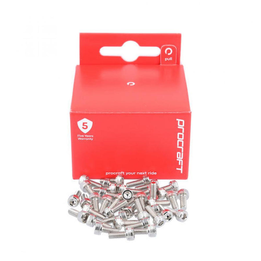 Procraft Pin Kit Flat Grip Advanced 40 Stück Silber - sicheres Pedal-Upgrade