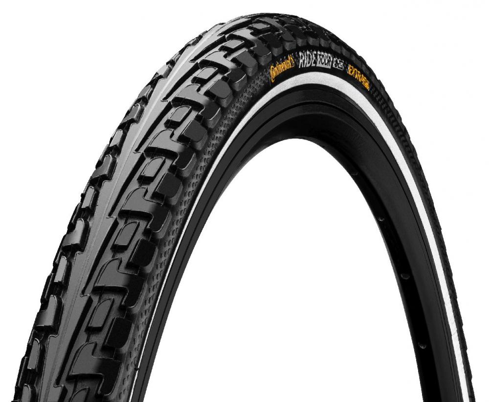 Continental RIDE TOUR Drahtreifen 32-622 Set mit Schläuchen für 28 Zoll Trekkingräder in der Profil-Detailansicht.