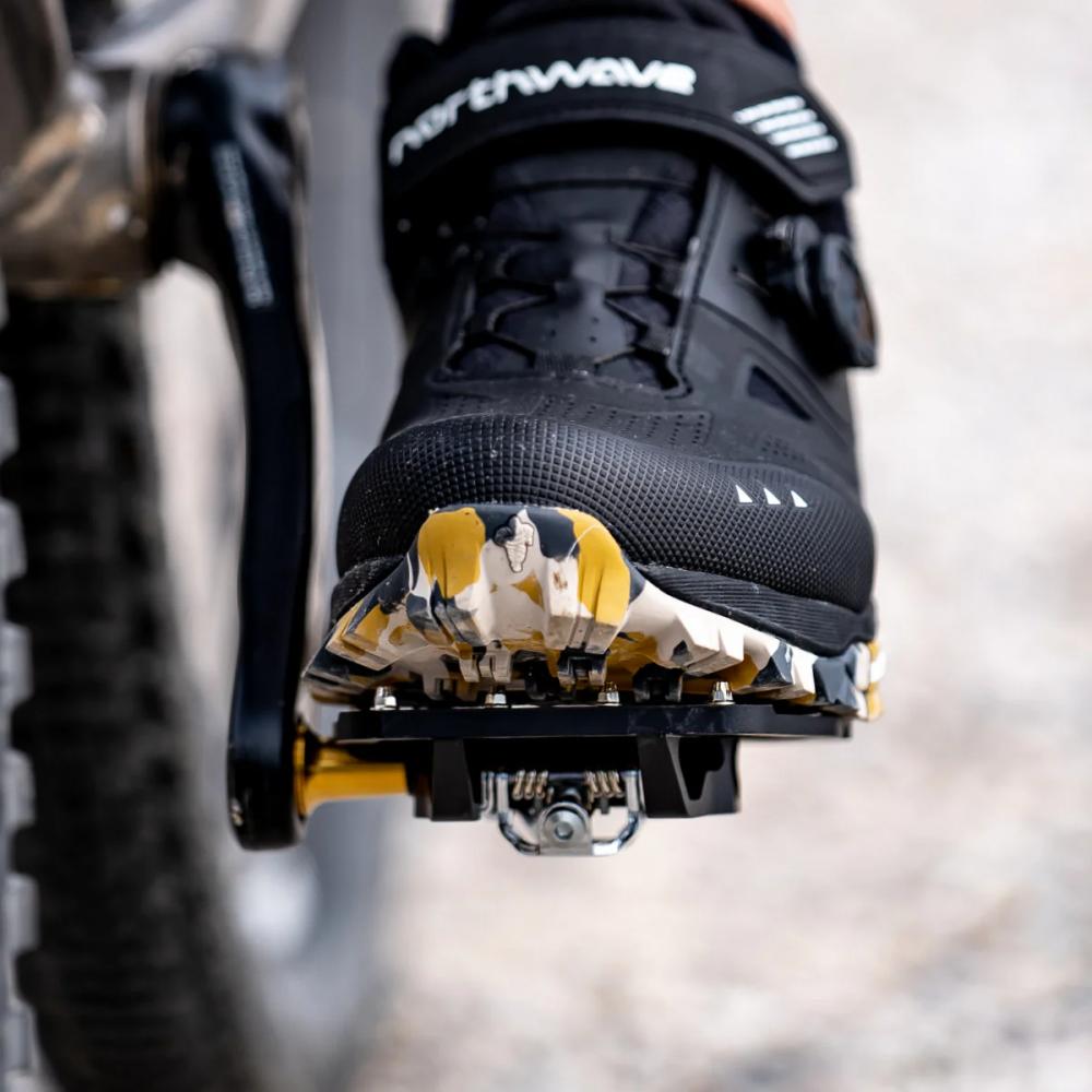Tatze Two-Face MTB Hybrid Pedale  Robuste Kombipedale mit 14 austauschbaren Pins, Cr-Mo-Achse, CNC-gefrästem Aluminiumkörper, ideal für MTB und Trail-Einsätze