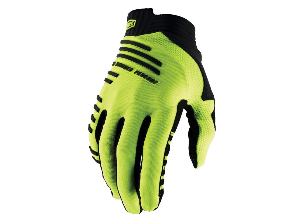 100% R-Core Gloves S Fluo Yellow - Downhill-Handschuhe mit maximalem Schutz und Grip