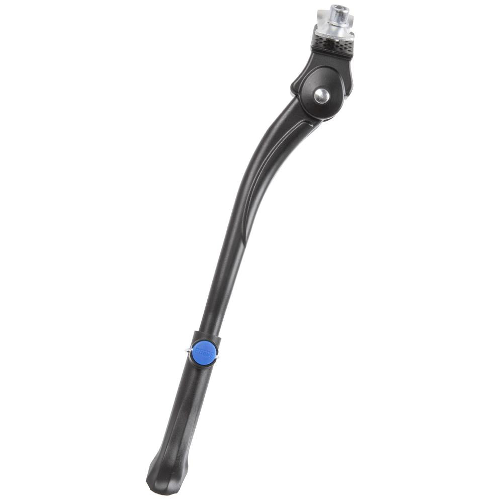 M-WAVE Parkstütze schwarz Aluminium, stabile Fahrradstütze 24-29 Zoll mit Gegenplatte, verstellbar.