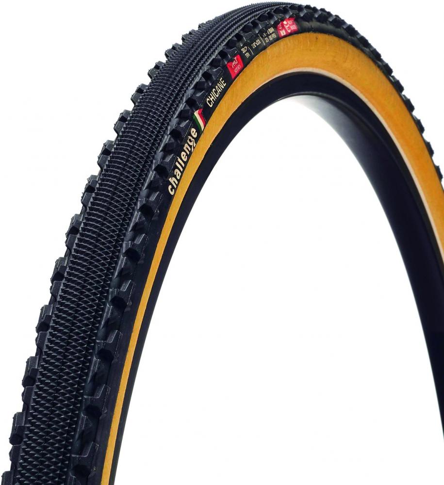 Challenge CX-Reifen Chicane Pro Handmade Tubular 28 Zoll (33-622) Schwarz/braun - schneller Crossreifen mit Top-Grip