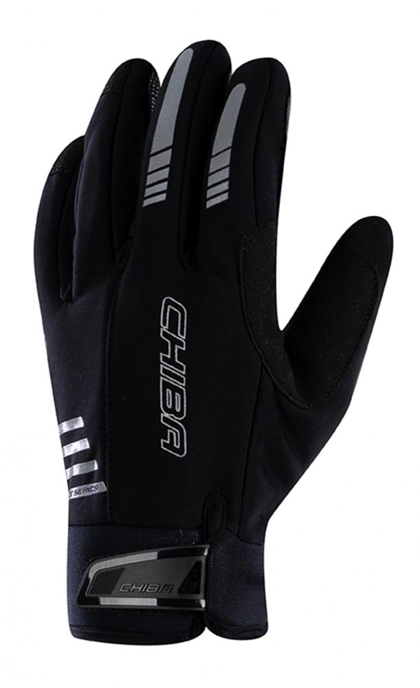 CHIBA Competition Plus - Radhandschuhe schwarz, Größe 8,5, winddicht & atmungsaktiv