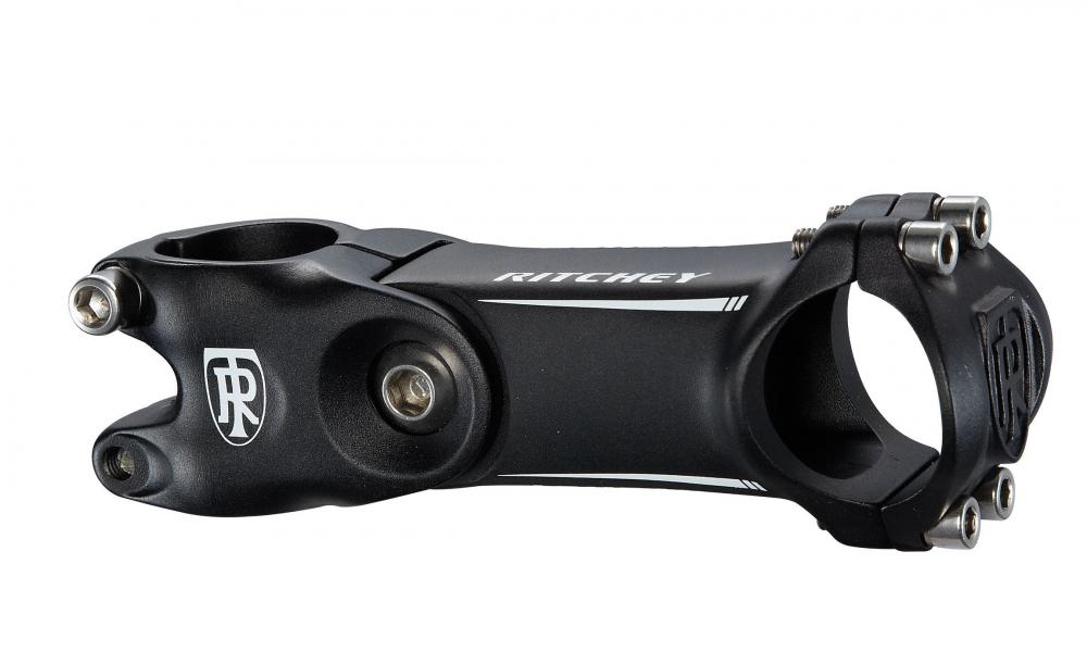 Ritchey Adjustable 4-Axis Vorbau 31,8 mm, 105 mm Länge, winkelverstellbar von +55° bis -55°, 3D-geschmiedetes 6061 Aluminium, schwarz-matt, für Road und Cross Country