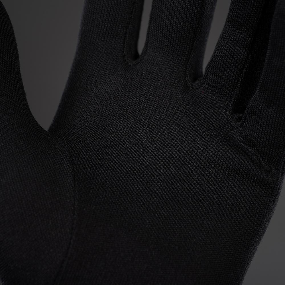CHIBA Seiden Handschuh - Unterziehhandschuh schwarz, S, warm & leicht
