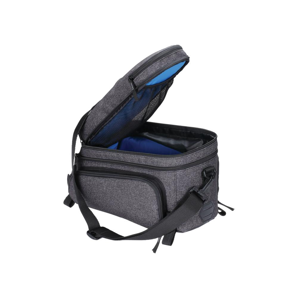 BBB Cycling Gepäckträgertasche CarrierPack Grau Mischung 6,5+5 L - flexible Stauraumerweiterung