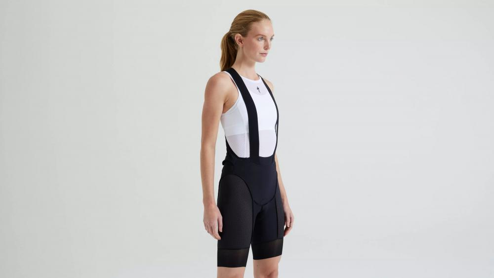 PRIME SWAT Liner Bib Short Damen Schwarz XL - Gepolsterte Fahrradhose mit Trägern - Bekleidung