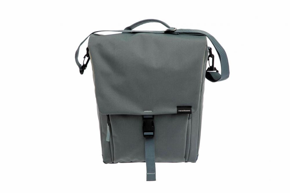 New Looxs Radtasche Tulum Single Grey Green 18 l Grey - praktische Gepäckträgertasche