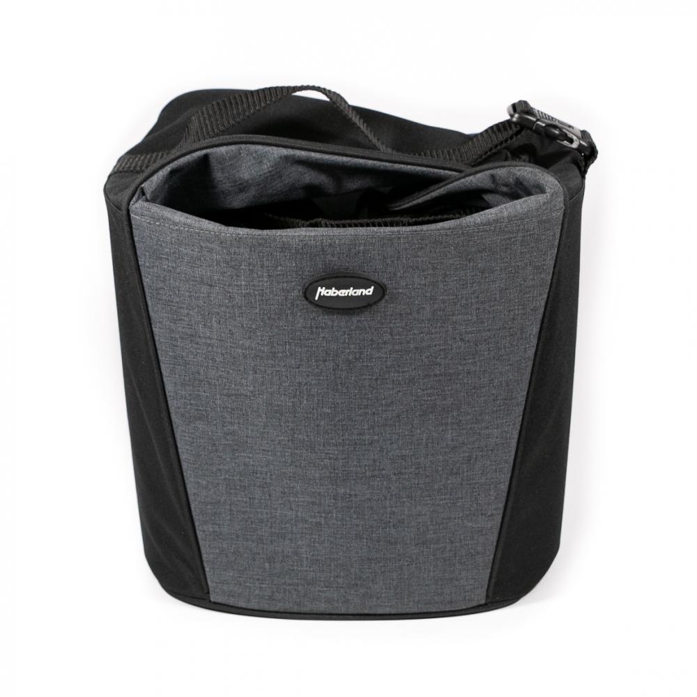 Haberland Lenkertasche Britta anthrazit/schw - praktische Lenkertasche für Alltag und Tour
