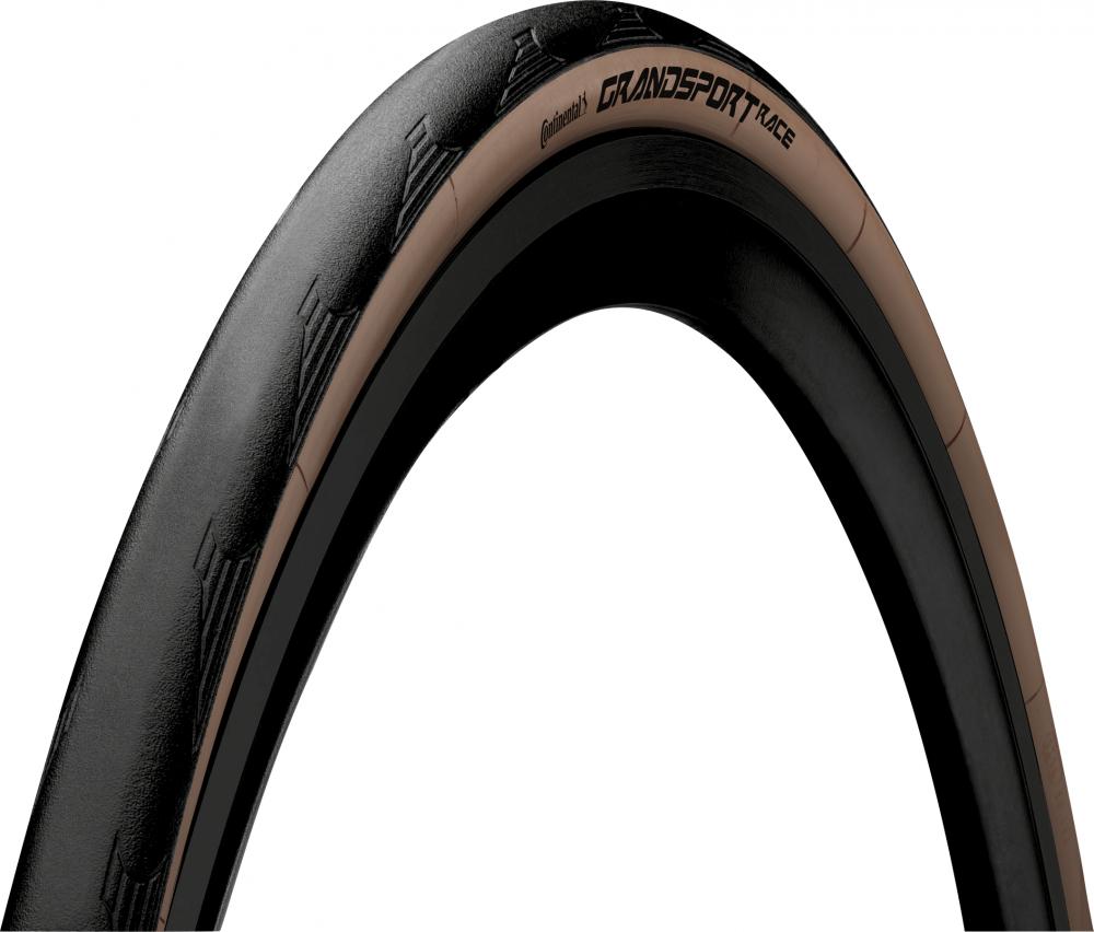 Continental Grand Sport Race Faltreifen ETRTO 28-622 (700 x 25C) Schwarz/Braun - Rennradreifen mit NyTech Breaker Pannenschutz