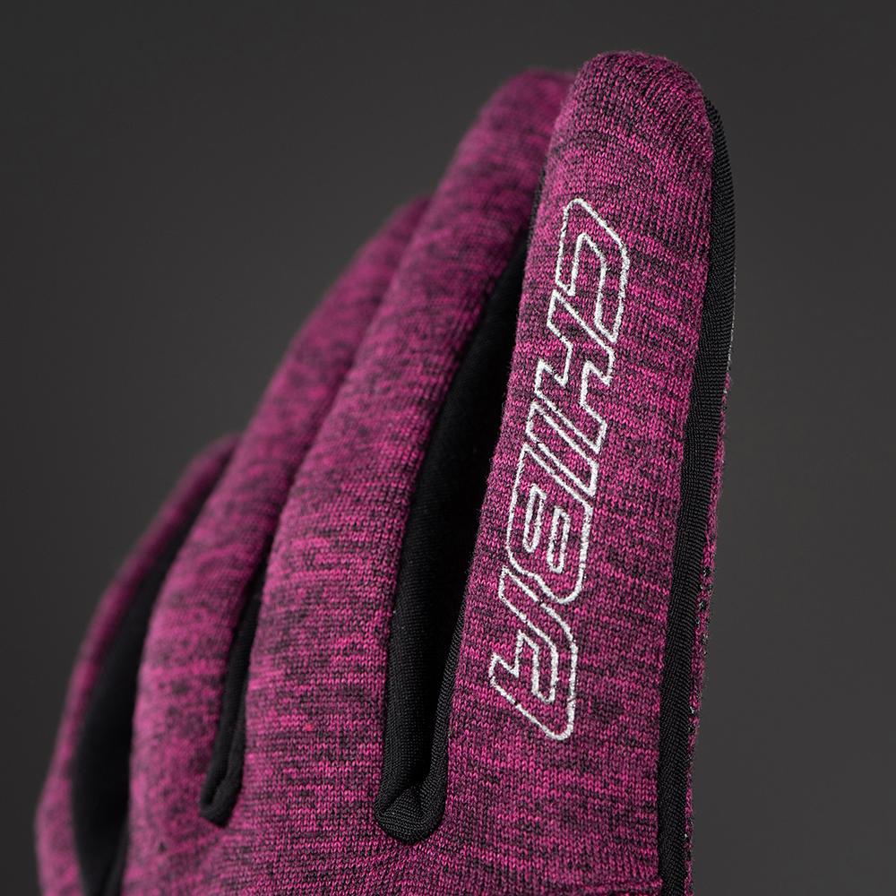 CHIBA Allround Light - Radhandschuhe, Polartec-Fleece, Touchfunktion, violett, Gr. L