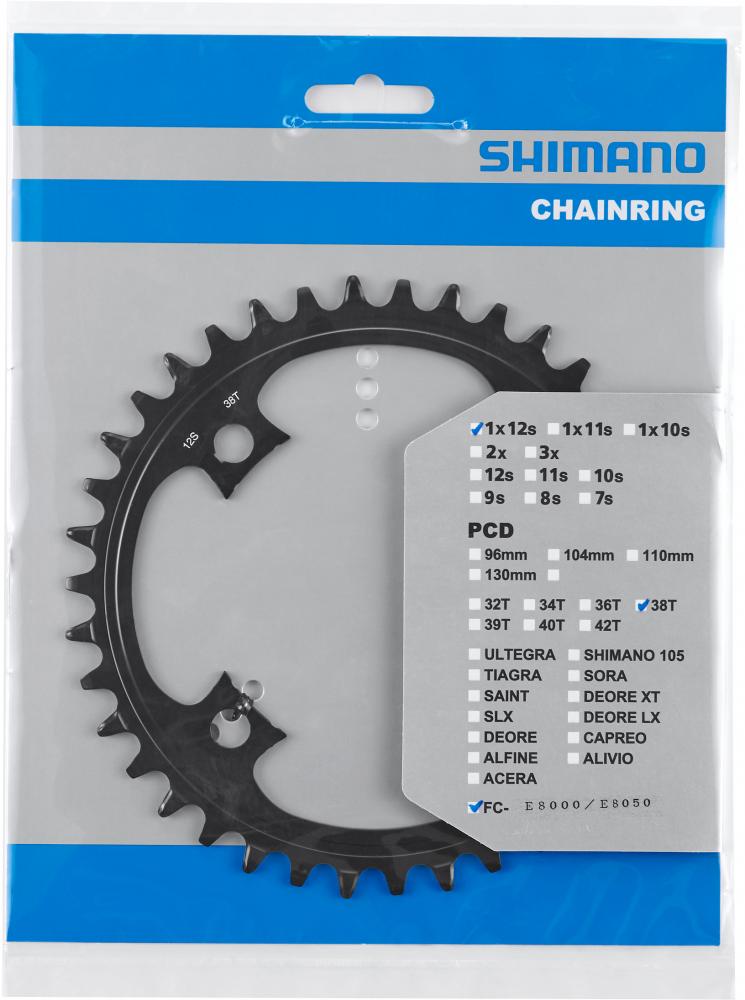 SHIMANO Kettenblatt SM-CRE80-12 38Z für E-BIKE SYSTEMS - Effizienter Antrieb für E-MTBs