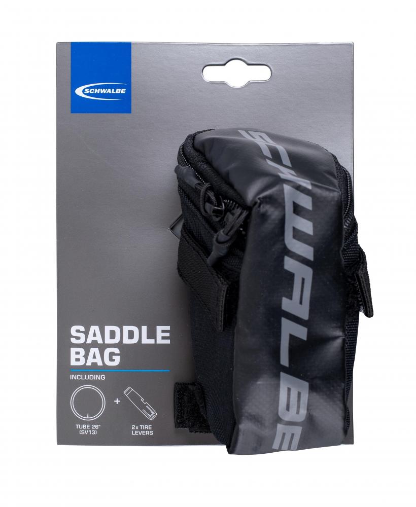 Schwalbe Satteltasche Set 28 Zoll mit SV17 Ersatzschlauch und 2 Reifenhebern in der Originalverpackung.