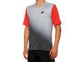 100% Celium Short Sleeve Jersey S Grey/Racer Red - ultraleichtes MTB-Trikot mit Top-Komfort