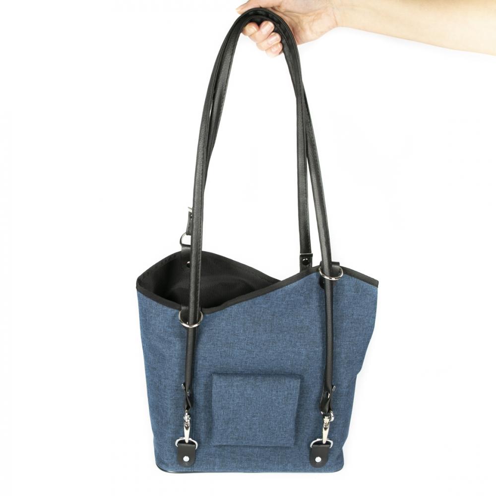 Haberland Lenkertasche Melanie blau - flexible Lenkertasche & Rucksack für Alltag und Tour