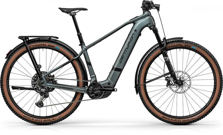 Centurion Backfire R2000 EQ EP4 29″ E-Hardtail, Bosch CX 85 Nm, 800 Wh PowerTube, Shimano Deore XT 1×11, FOX 120 mm, matt Schiefer L 47 cm