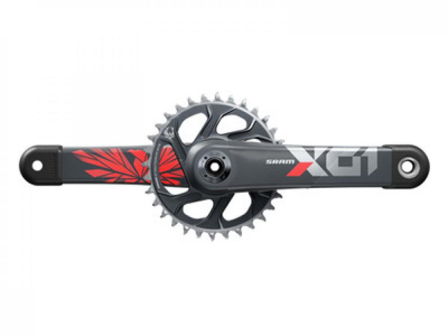 SRAM X01 Eagle Boost DUB Kurbelgarnitur 170 mm rot - leichte Performance fu?r 1x12-MTB-Antriebe