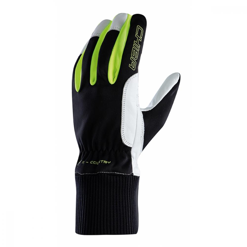 CHIBA Nordic Plus - Radhandschuhe, winddicht & atmungsaktiv, Größe 9, sz/neongel