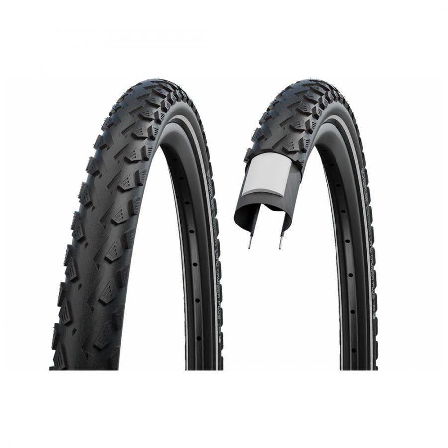 Schwalbe LandCruiser Plus 26x2.00 Drahtreifen mit Pannenschutz-Detail im Querschnitt.