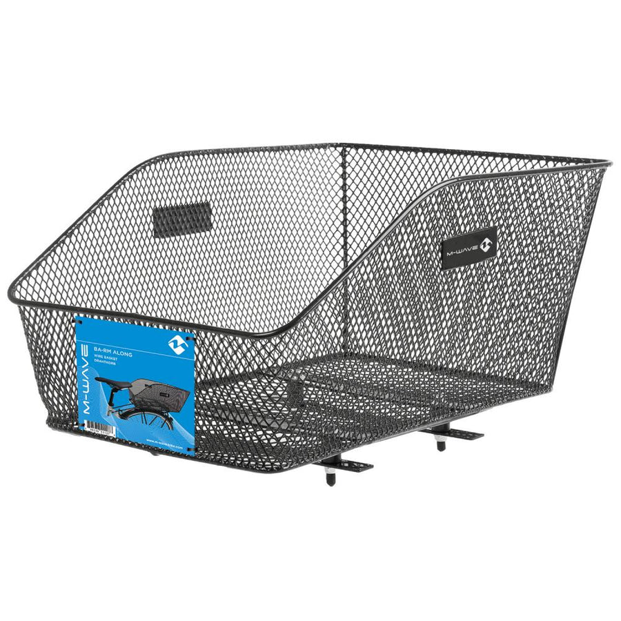 M-Wave BA-RM Along Hinterradkorb aus schwarzem Stahl, 20L, robust, für Gepäckträger.