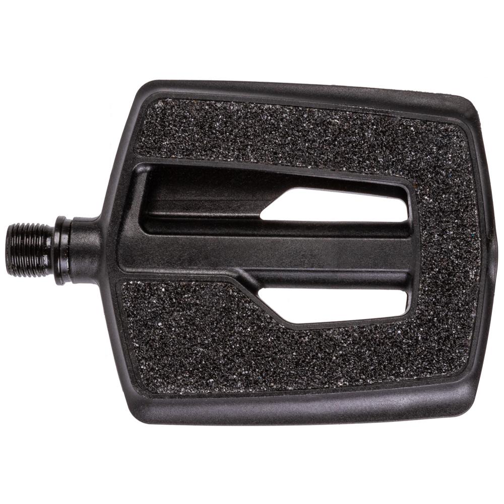 VP Pedal VP-831P schwarz - rutschfestes Plattformpedal aus Kunststoff mit Sandpapier-Grip, 111x87x20 mm