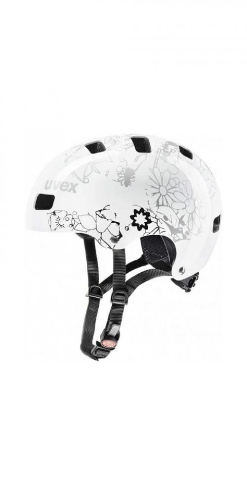 uvex kid 3 Kinderhelm 51-55 cm White Flower Black