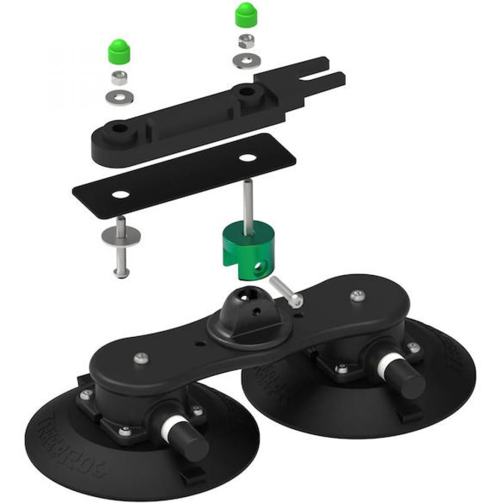 TreeFrog Dachboxträger 21 je 150 x 150/330 mm Schwarz - flexible Montage ohne Dachträger