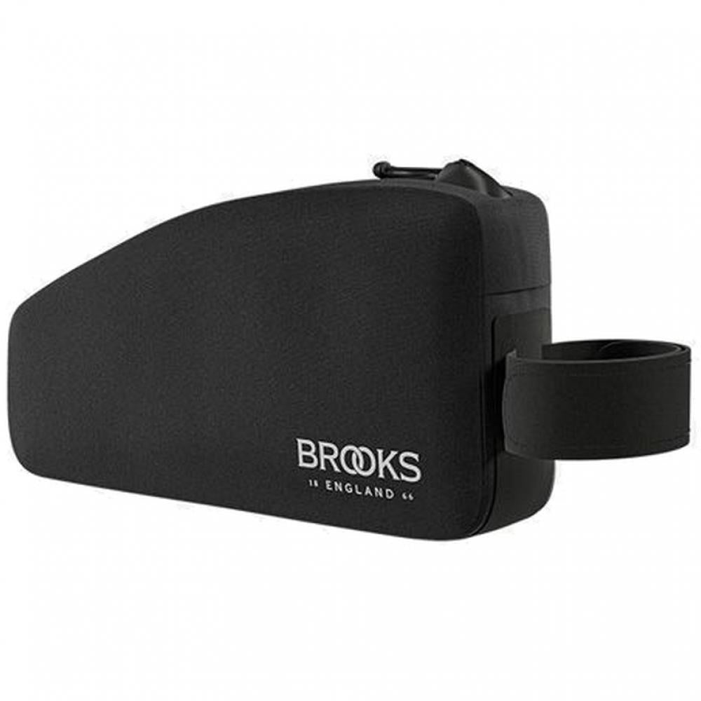 BROOKS Scape Top Tube Bag Black - wasserdichte Oberrohrtasche 0,9 Liter aus 600D Polyester mit Hypalon-Details - 100 g leicht, 210x40x110 mm