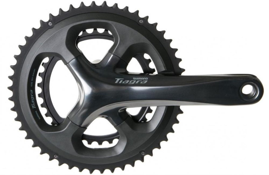 SHIMANO Kurbelgarnitur TIAGRA FC-4700 Kurbelgarnitur - 10-fach, 170 mm, 48-34 Zähne, 34 Zähne, Grau