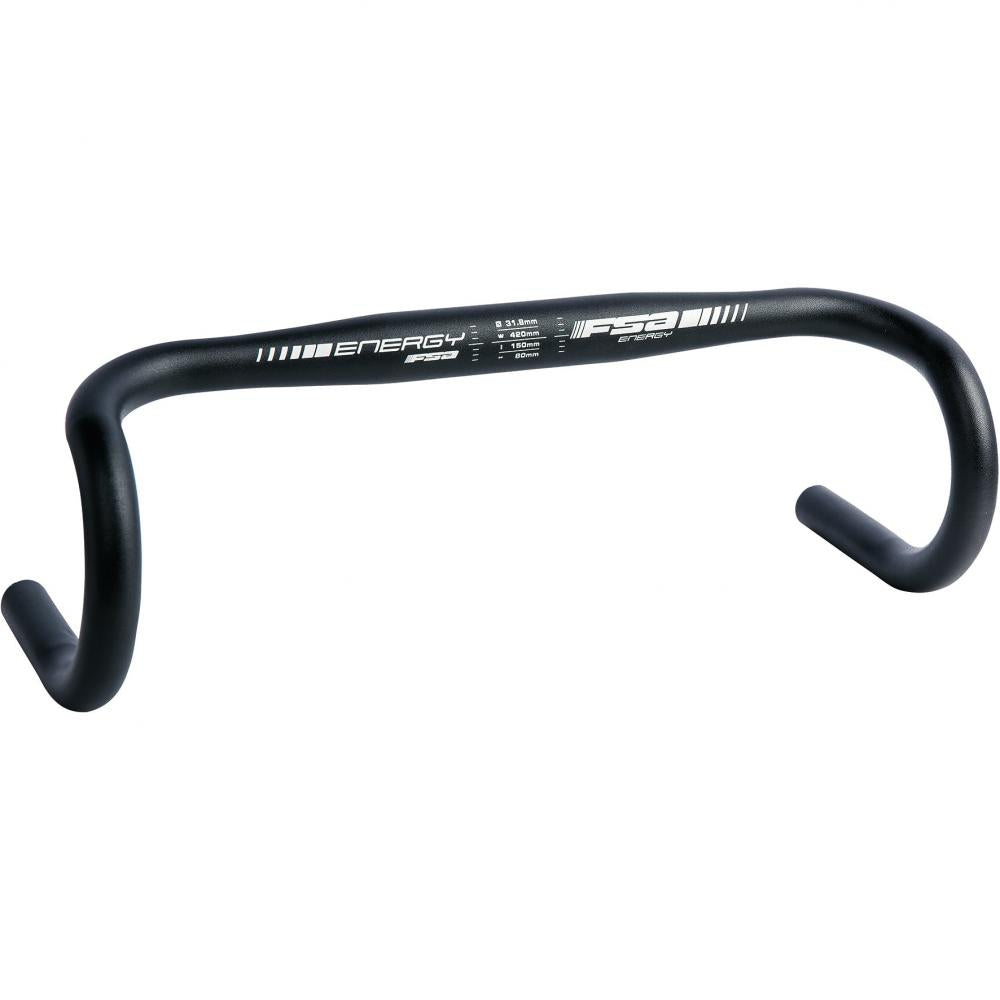FSA Energy Traditional Lenker 31,8 x 400 mm Schwarz - Leichter Aluminium-Rennradlenker