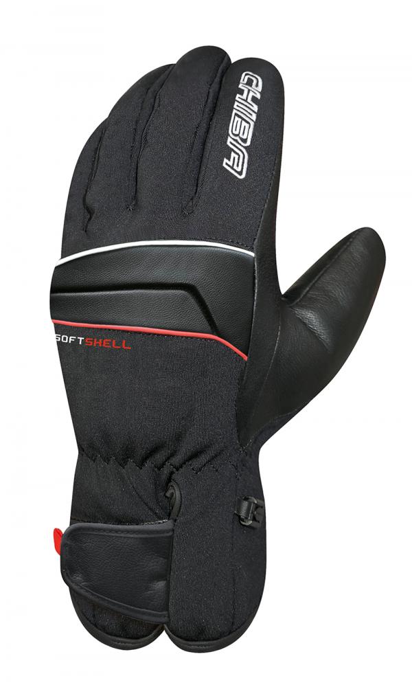 CHIBA Softshell Alpin - wasserdichte Radhandschuhe, schwarz, Größe 8,5