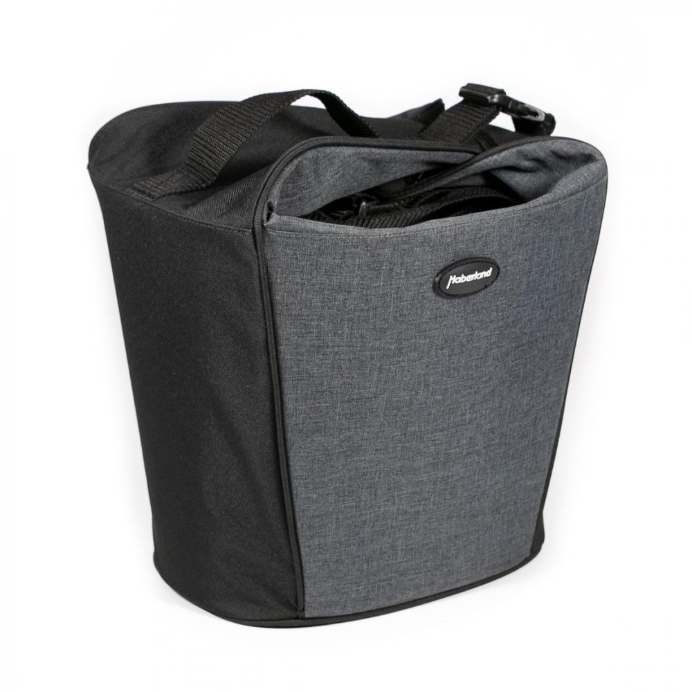 Haberland Lenkertasche Britta anthrazit/schw - praktische Lenkertasche für Alltag und Tour
