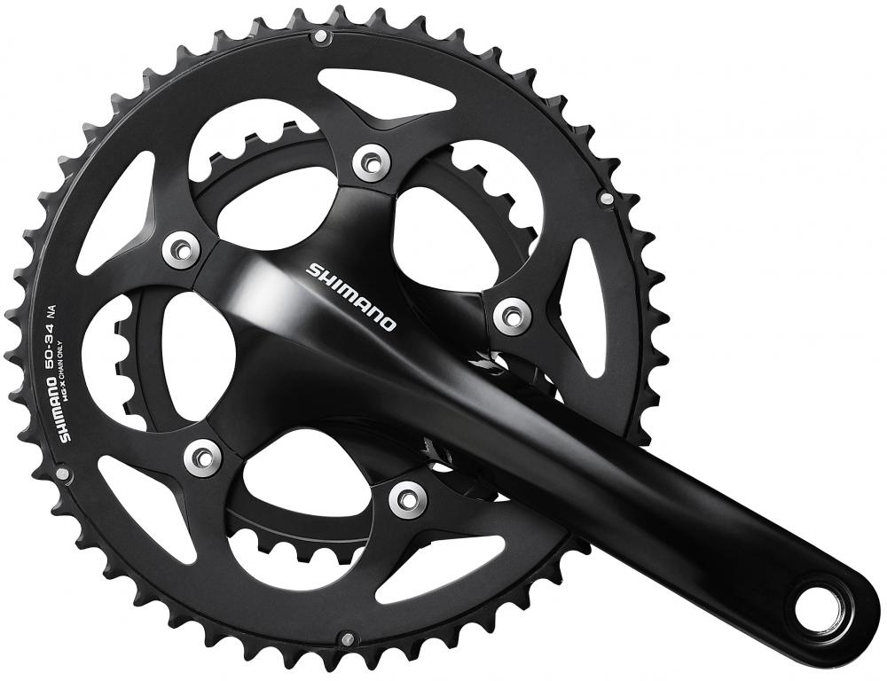 Kurbelgarnitur Fc-rs400 10-fach, 170 Mm, 50-34 Zähne, 34 Zähne, Schwarz