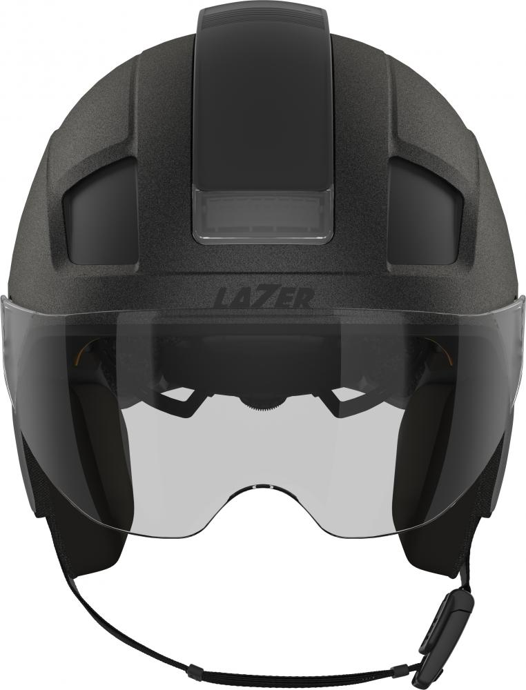 LAZER Helm Nova KinetiCore NTA L Matt Black - Urban/E-Bike Helm mit LED & Visier