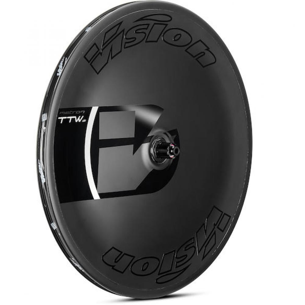 Vision Laufrad HR Metron TTW Disc 622x21 mm Schwarz - aerodynamisches Triathlon- und Zeitfahr-Laufrad