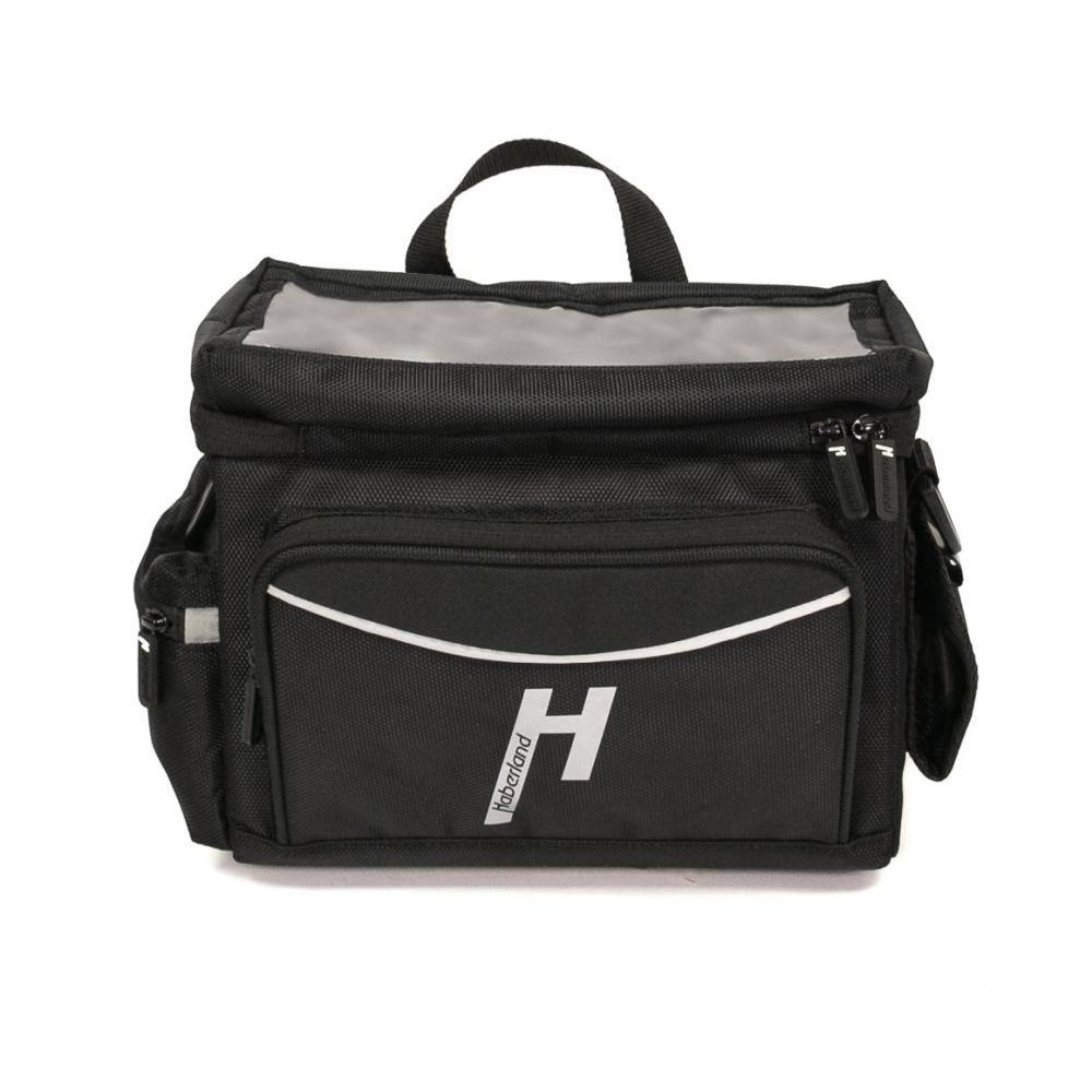 Haberland Lenkertasche 8l Max schwarz - geräumige Lenkertasche für Alltag und Tour