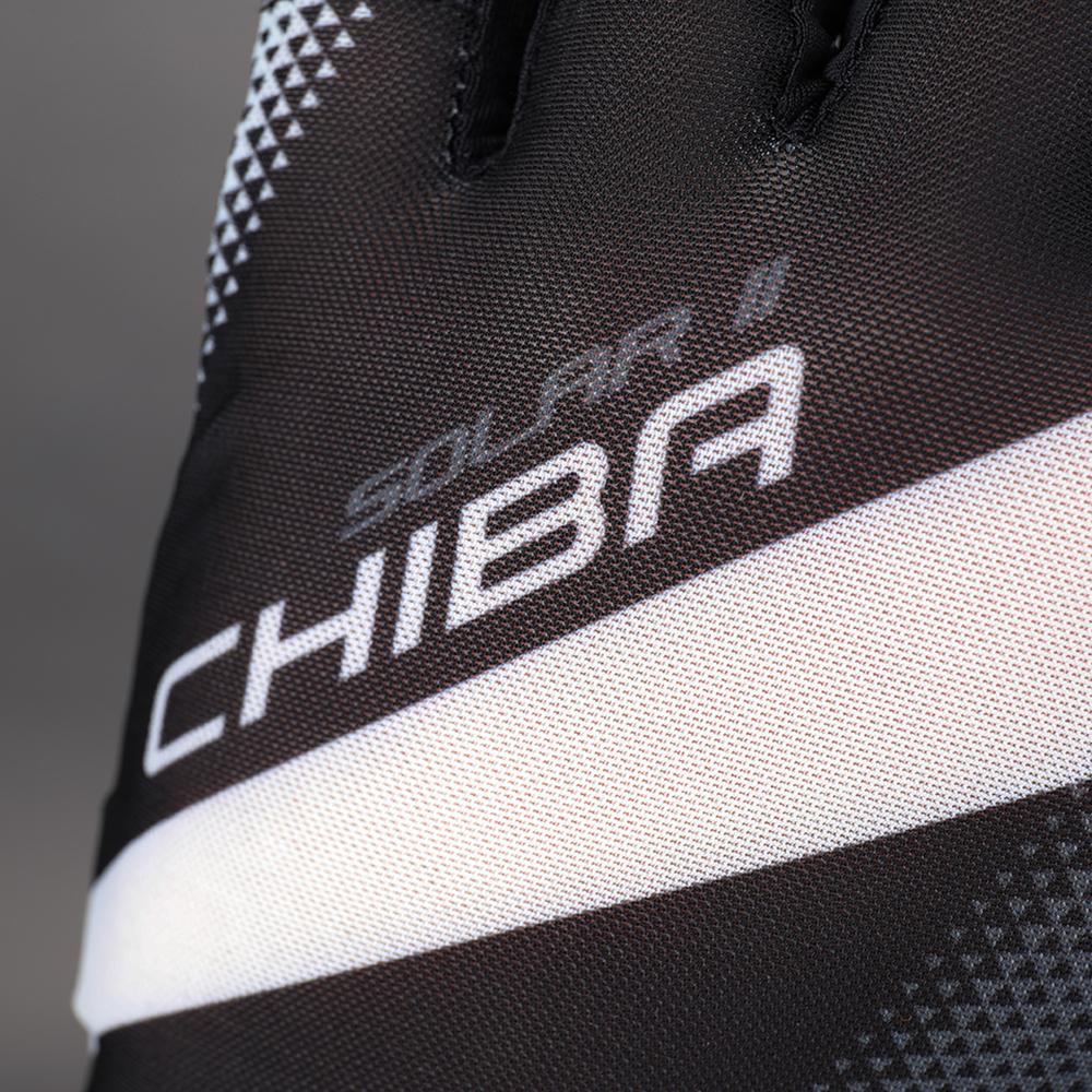 CHIBA Solar II - Radhandschuhe kurz, S, schwarz/schwarz, atmungsaktiv