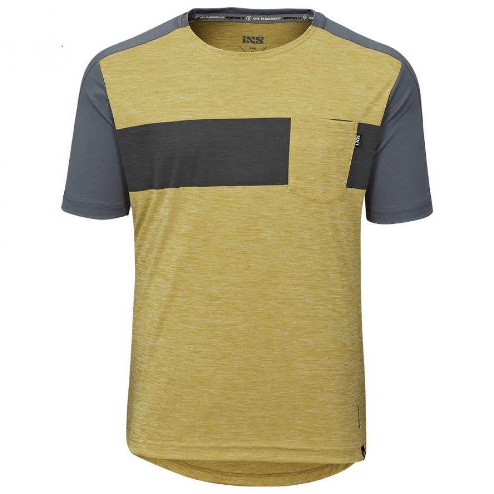 IXS Sports Division iXS Flow X Kids Short Sleeve Jersey KM Acacia / Charcoal - leichtes Kinder-Bikejersey