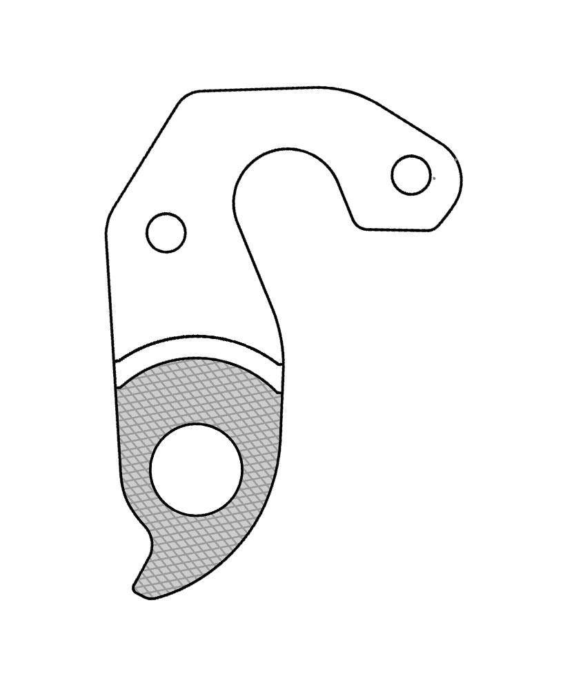 MARWI Schaltauge GH-293 inkl. Schrauben für Specialized Tarmac/Venge - Aluminium, silber