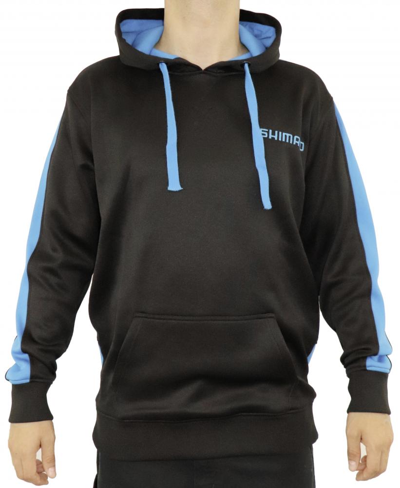 SHIMANO WORKSHOP HOODIE BLACK, XXL - bequemer Kapuzenpullover für Werkstatt und Freizeit
